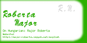 roberta major business card